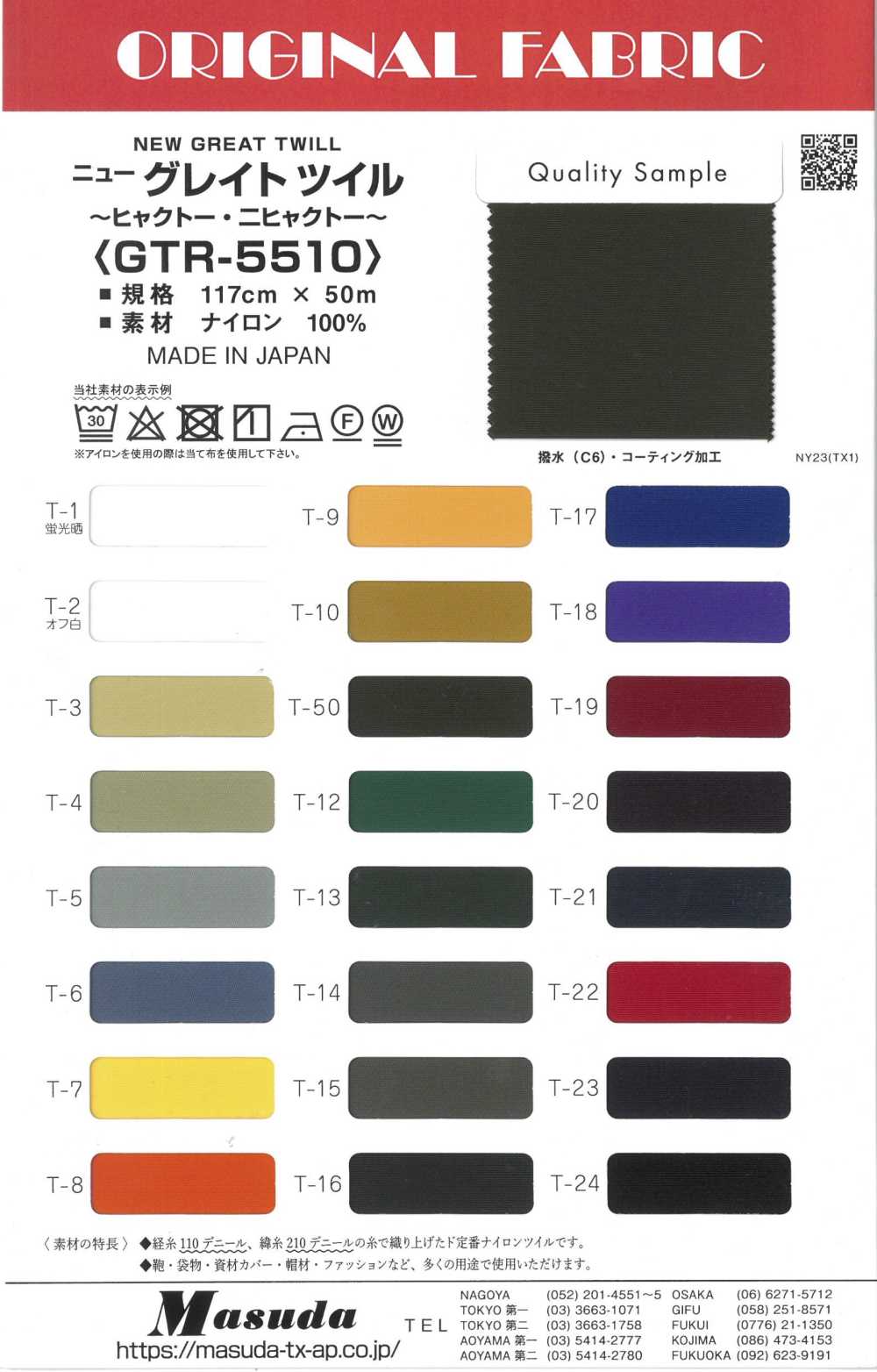 GTR-5510 Nueva Gran Sarga[Fabrica Textil] Masuda