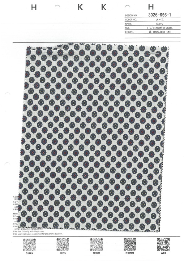 3026-656-1 60 Lawn Komon[Fabrica Textil] HOKKOH