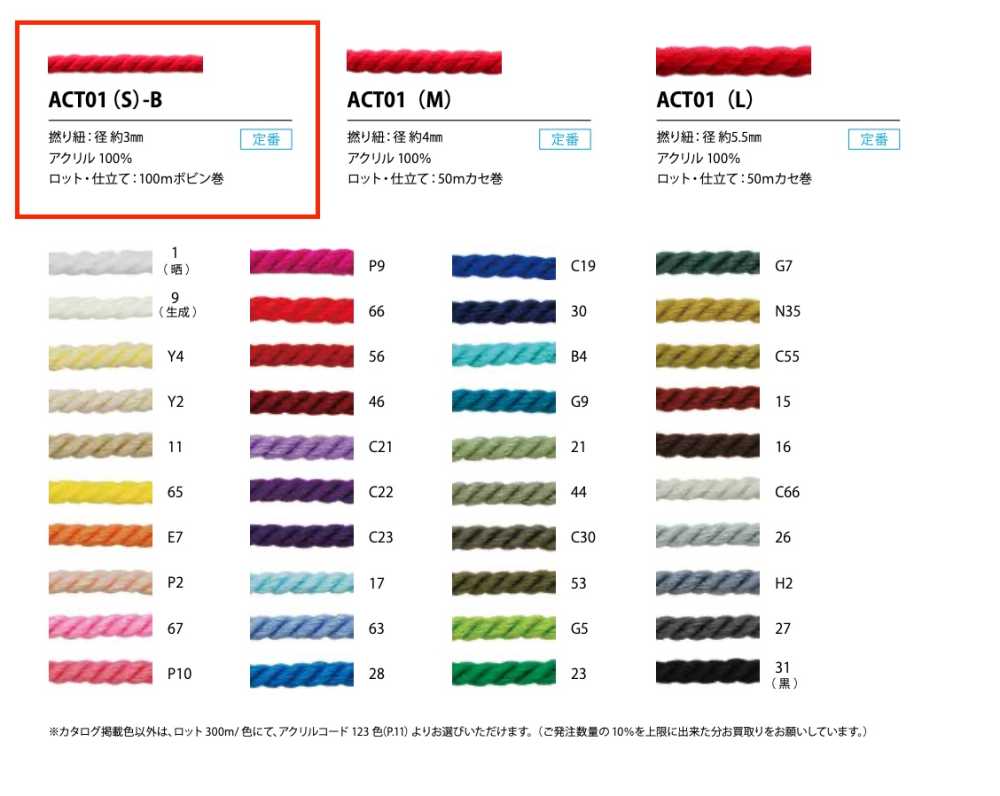 ACT01(S)-B Cordón Acrílico Trenzado De 3 Mm[Cordón De Cinta De Cinta] Cordon