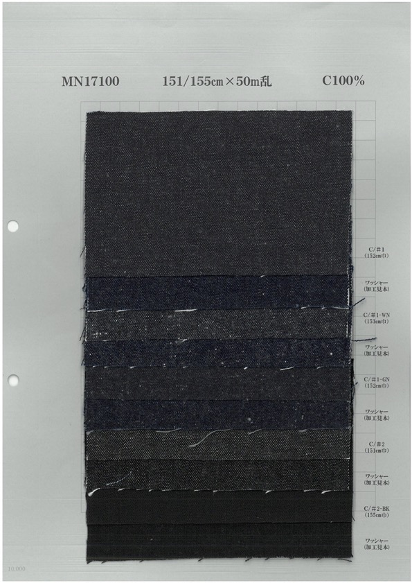 MN17100 Mezclilla Lavada De 10 Oz[Fabrica Textil] Textiles Yoshiwa
