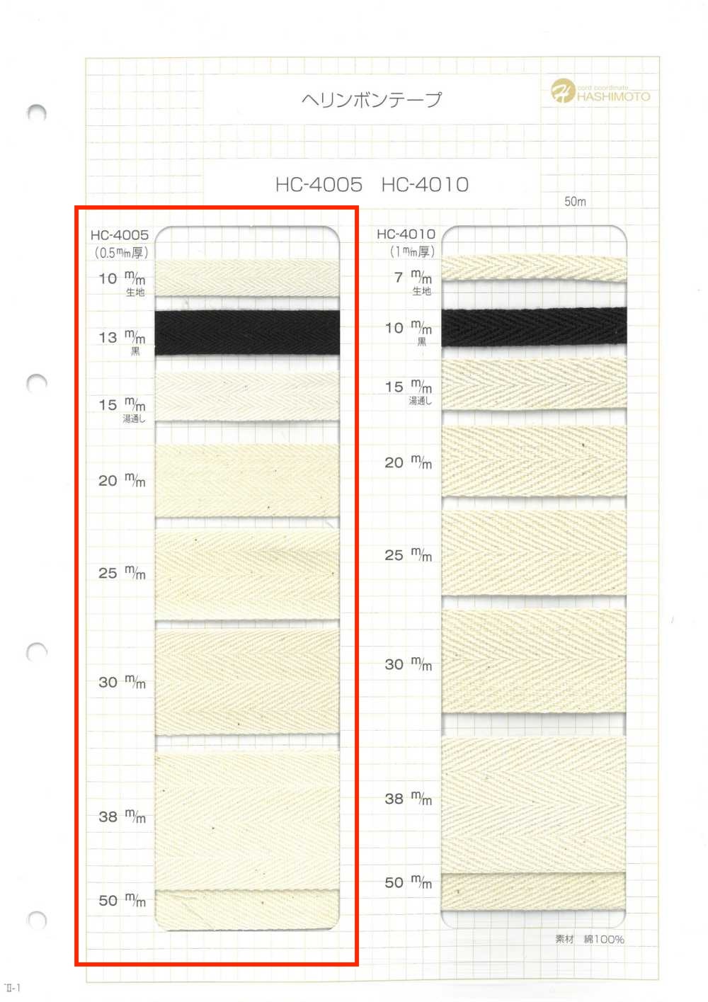 HC-4005 Cinta De Espiga De Algodón De 0,5 Mm De Grosor[Cordón De Cinta De Cinta] Sin Nombre