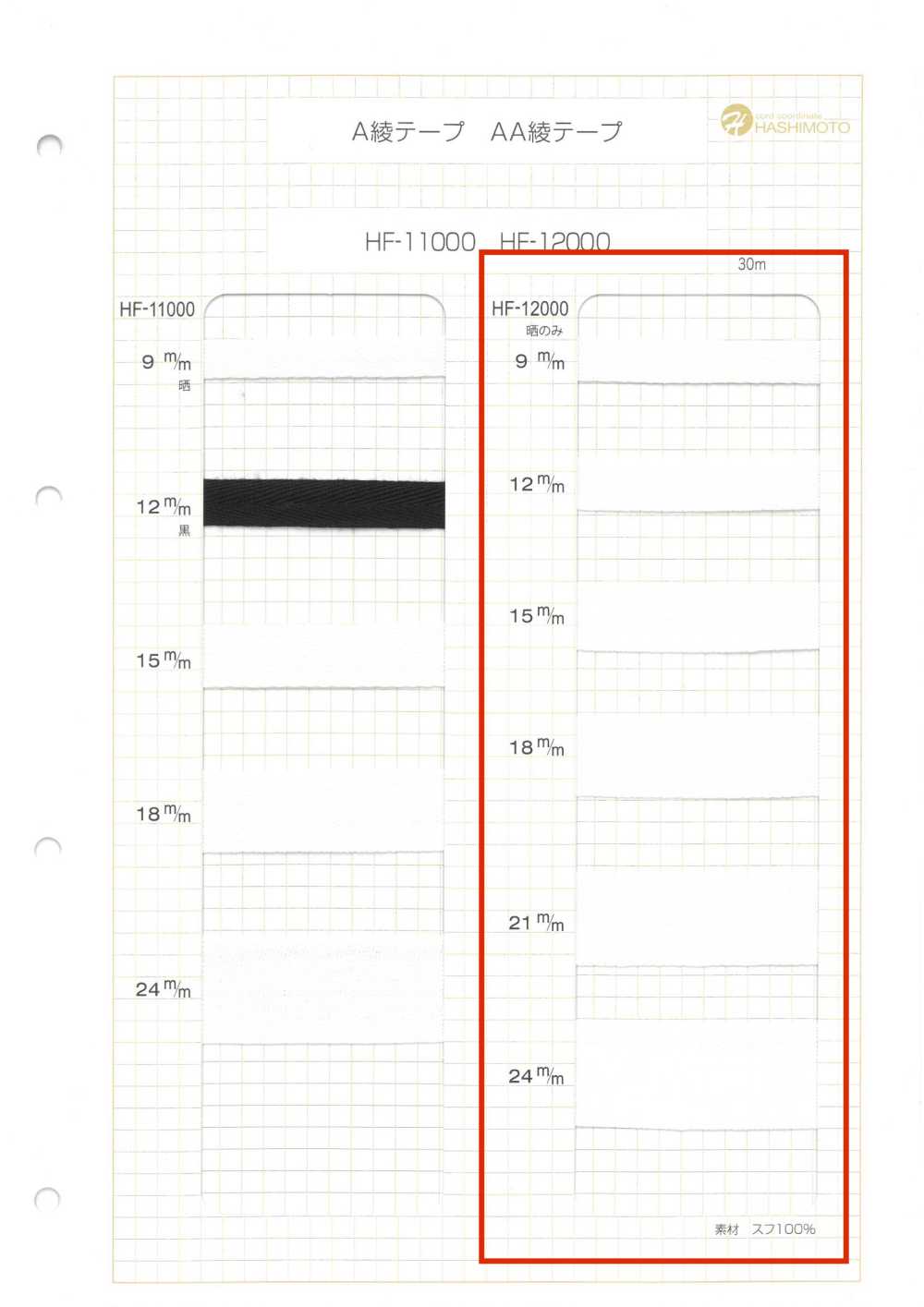 HF-12000 Cinta De Sarga AA[Cordón De Cinta De Cinta] Sin Nombre