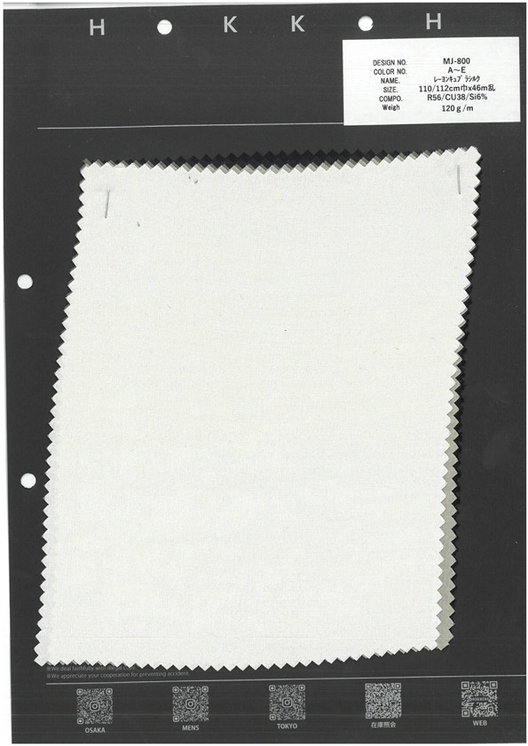 MJ-800 Rayón Cupro Seda[Fabrica Textil] HOKKOH