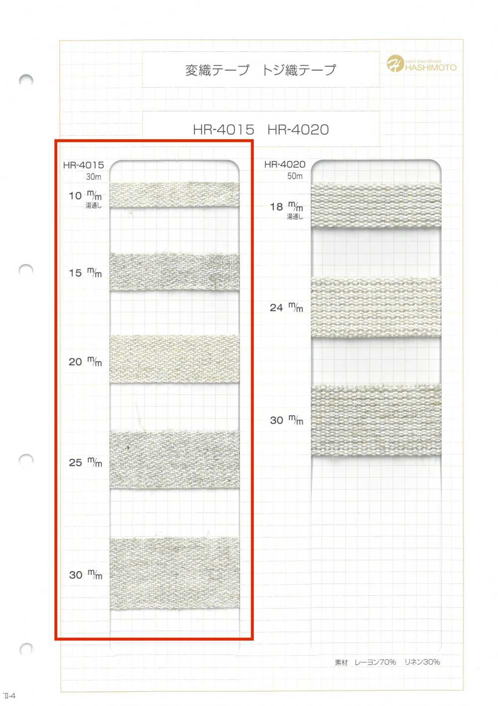 HR-4015 Cinta Tejida De Mezcla De Lino[Cordón De Cinta De Cinta] Sin Nombre
