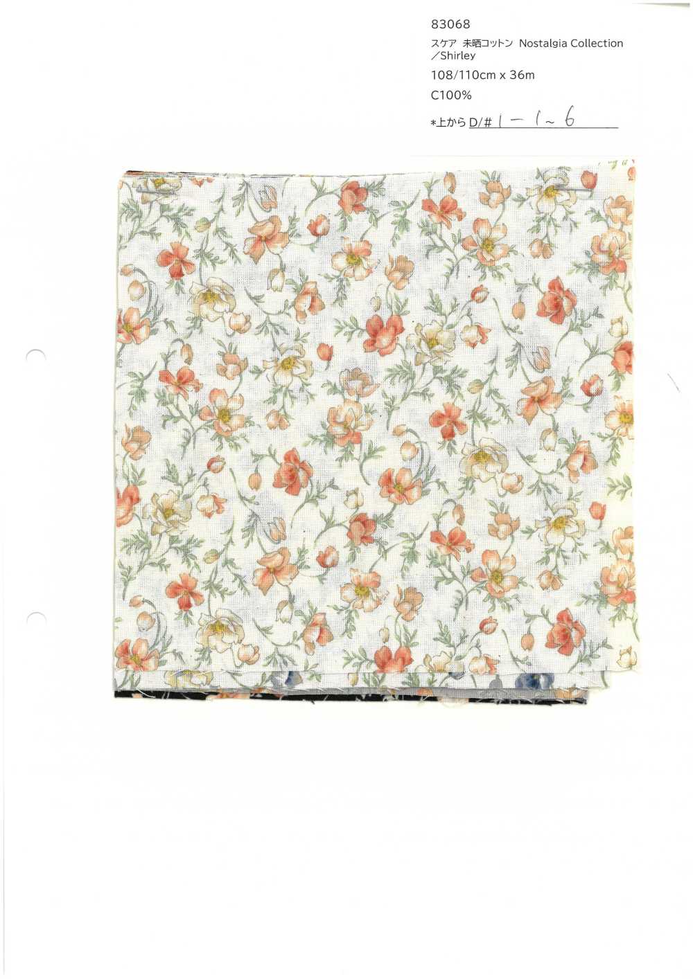 83068 Colección Nostalgia De Algodón Sin Blanquear SEVENBERRY® Lawn / Shirley[Fabrica Textil] VANCET