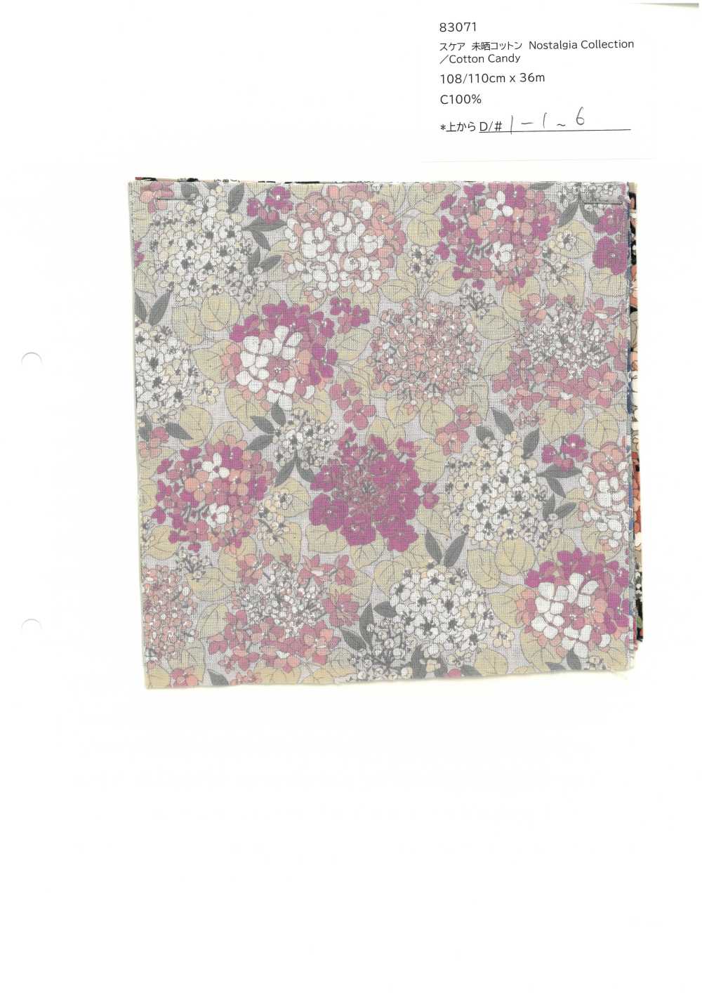 83071 Colección Nostalgia De Algodón Sin Blanquear SEVENBERRY® Lawn / Algodón De Azúcar[Fabrica Textil] VANCET