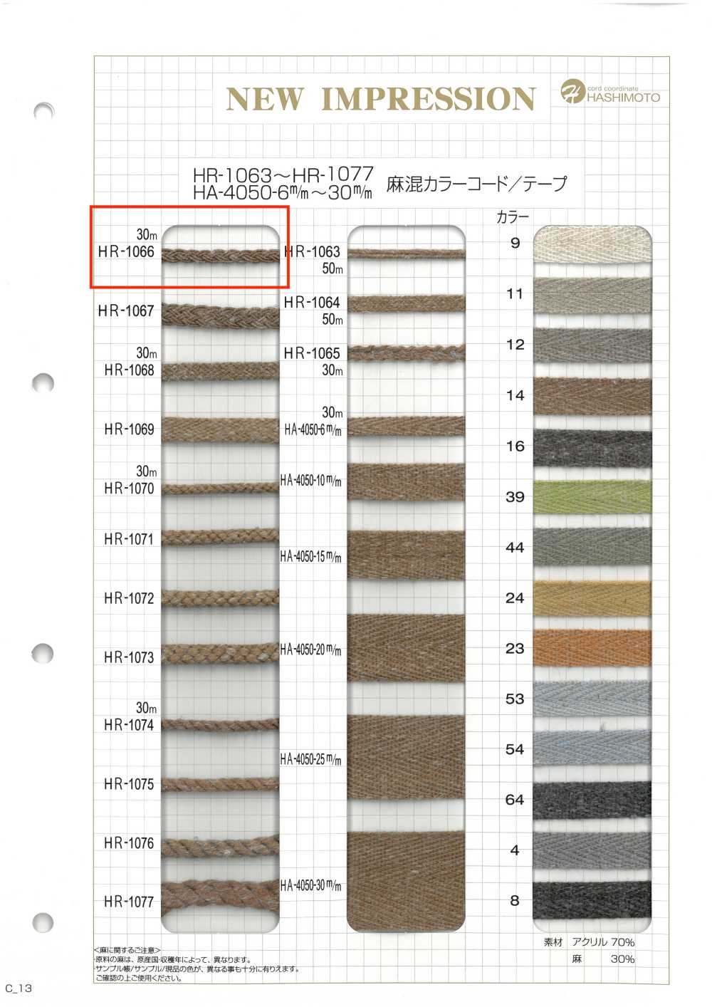 HR-1066 Cordón De Color Mezcla De Lino[Cordón De Cinta De Cinta] Sin Nombre