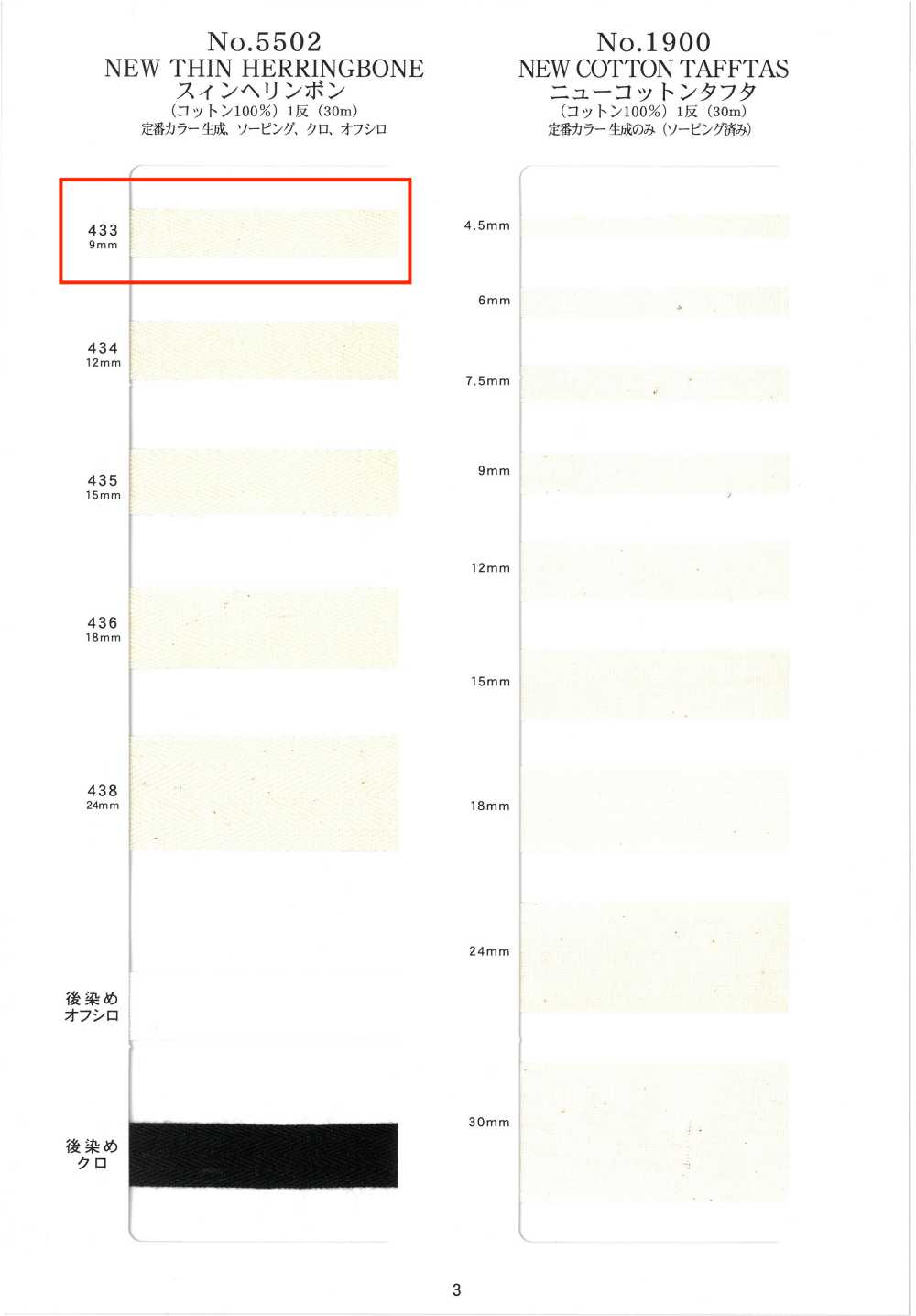 NO5502-433 Espiga Fina[Cordón De Cinta De Cinta] RIVER