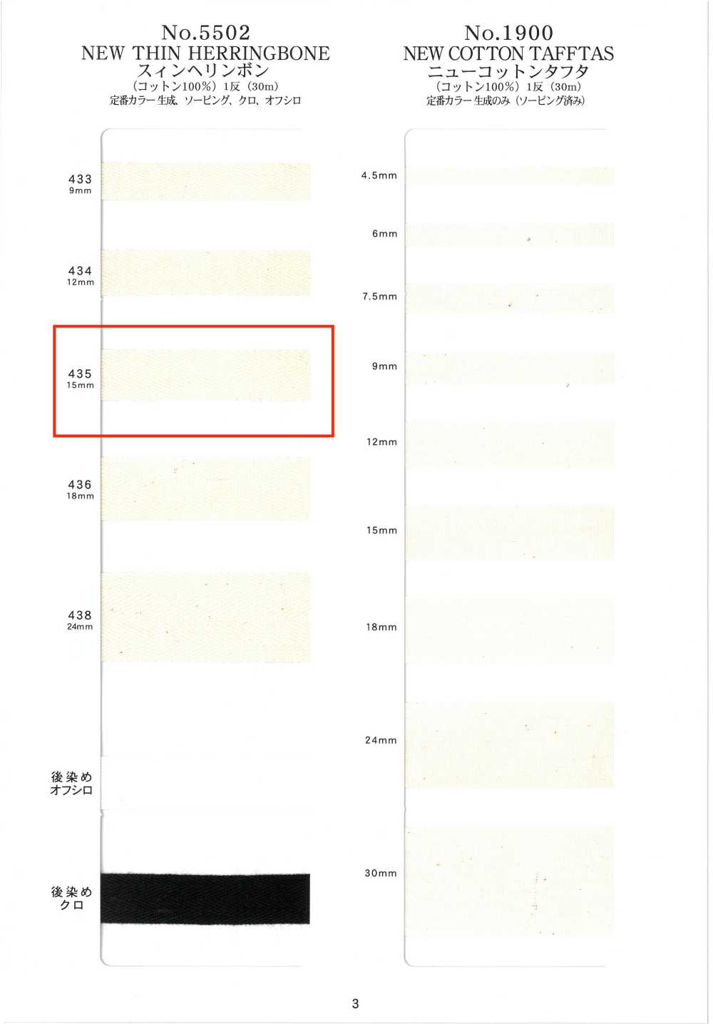 NO5502-435 Espiga Fina[Cordón De Cinta De Cinta] RIVER