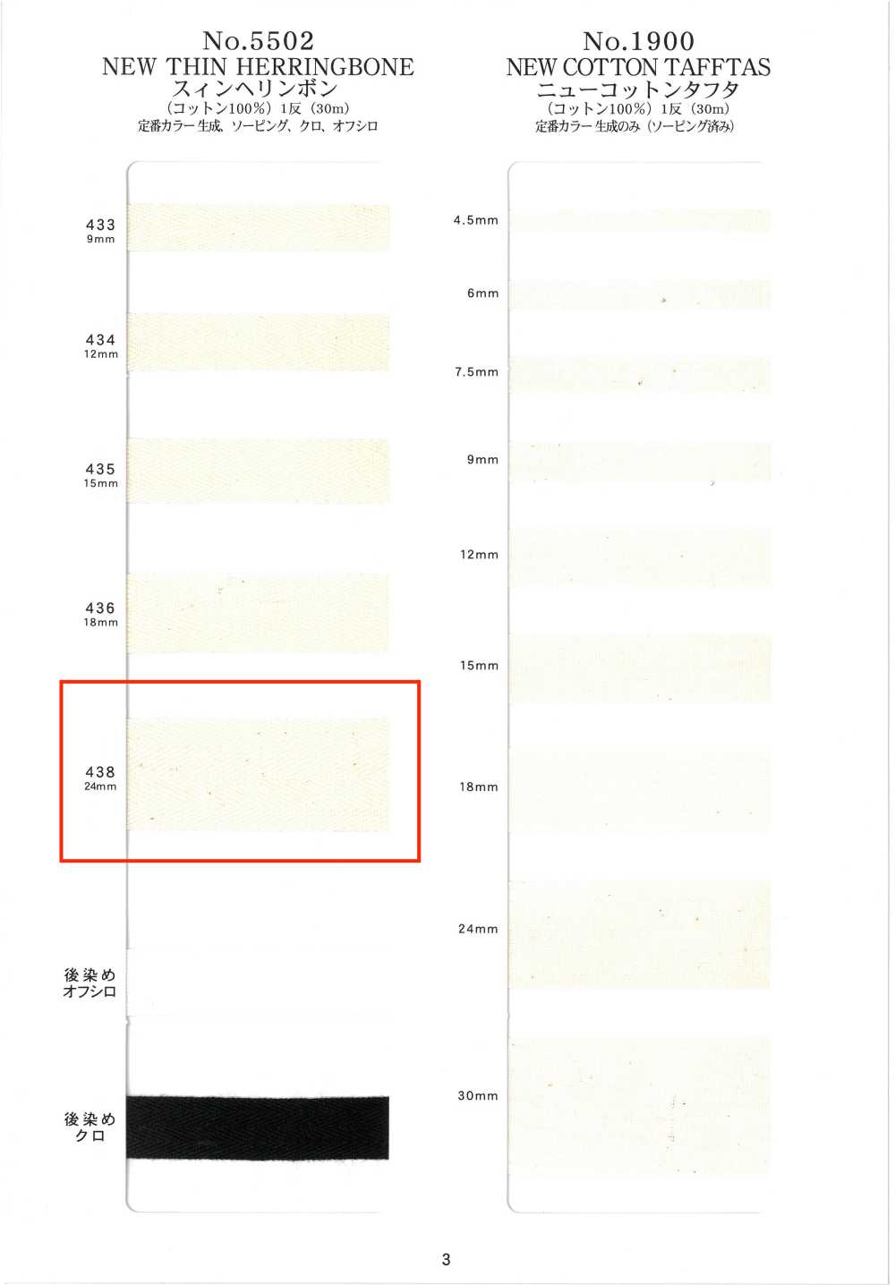 NO5502-438 Espiga Fina[Cordón De Cinta De Cinta] RIVER