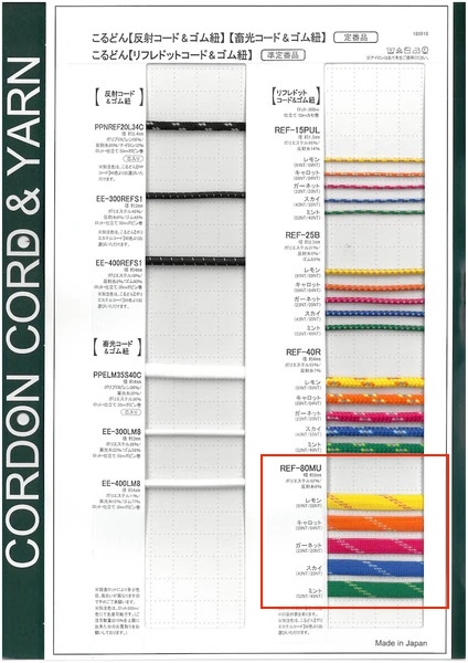 REF80MU Cordón Para Bolsa Refre Dot Cord De 8,0 Mm[Cordón De Cinta De Cinta] Cordon