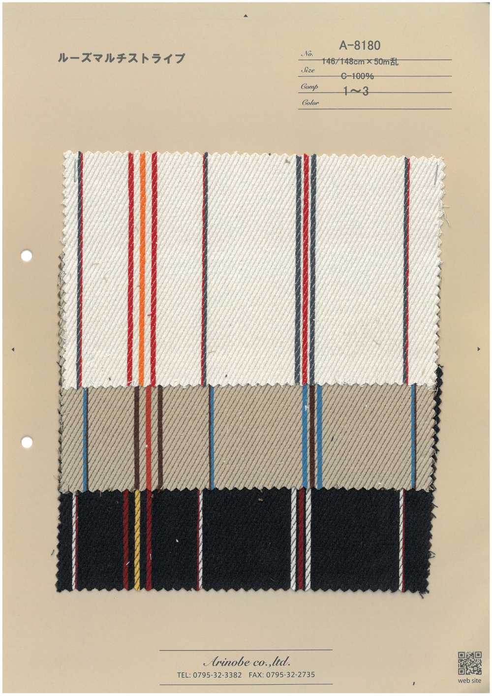 A-8180 Rayas Múltiples Sueltas[Fabrica Textil] ARINOBE
