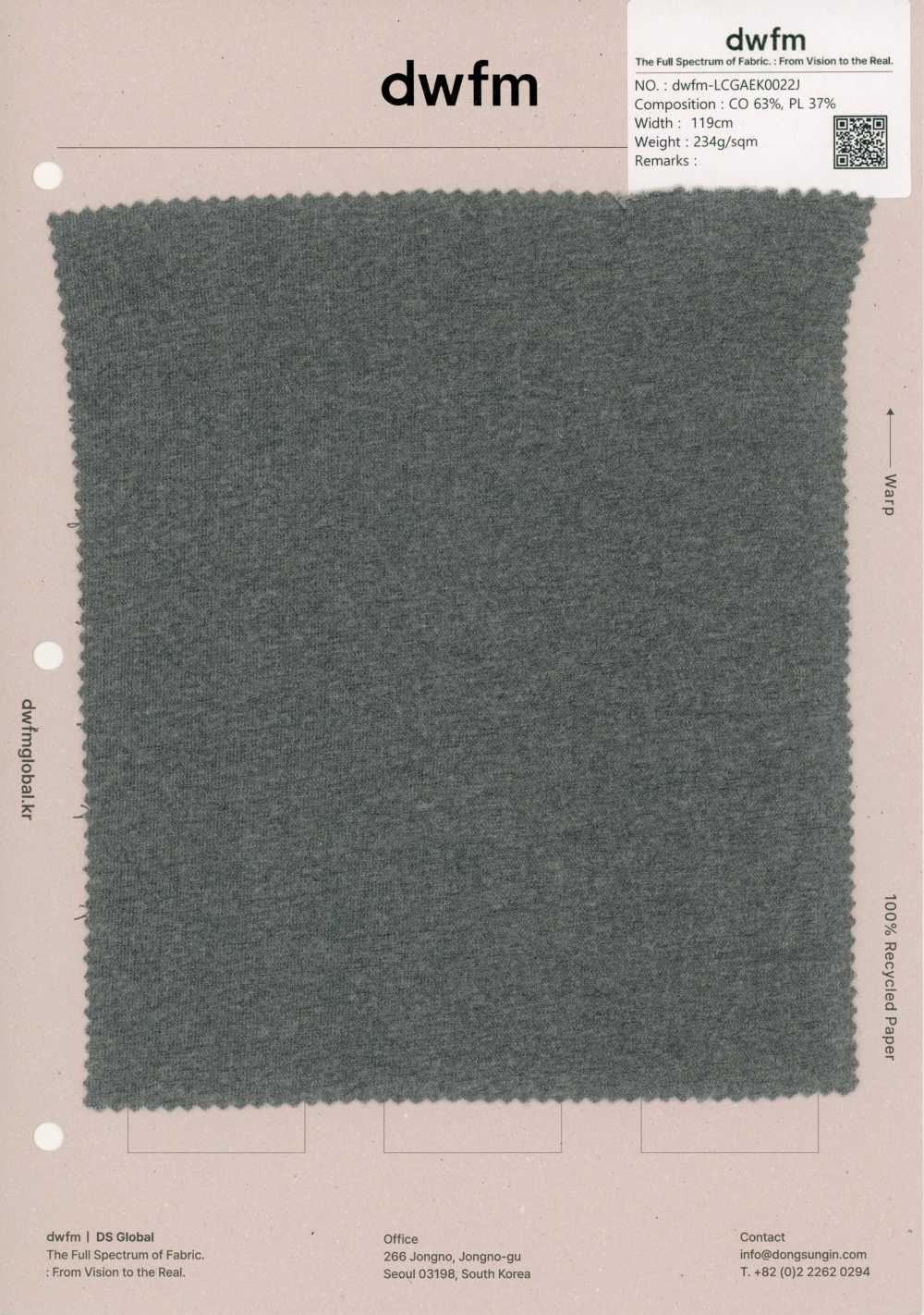 DWFM-LCGAEK0022J Jersey Jaspeado De Algodón Y Poliéster[Fabrica Textil]