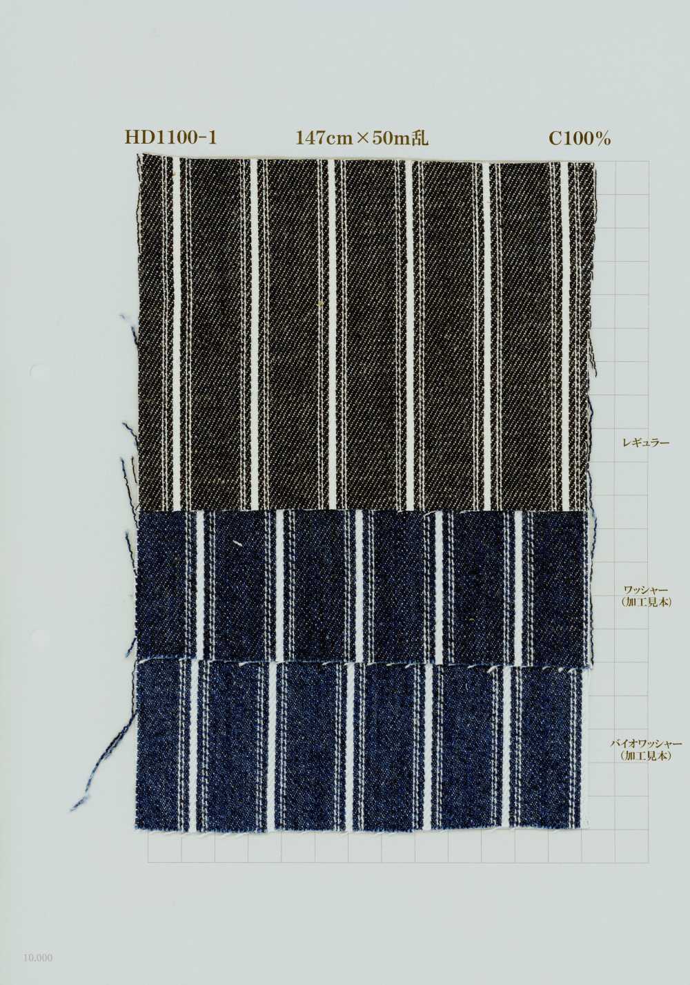 HD11000-1 Denim De Rayas Hickory De 9 Oz[Fabrica Textil] Textiles Yoshiwa