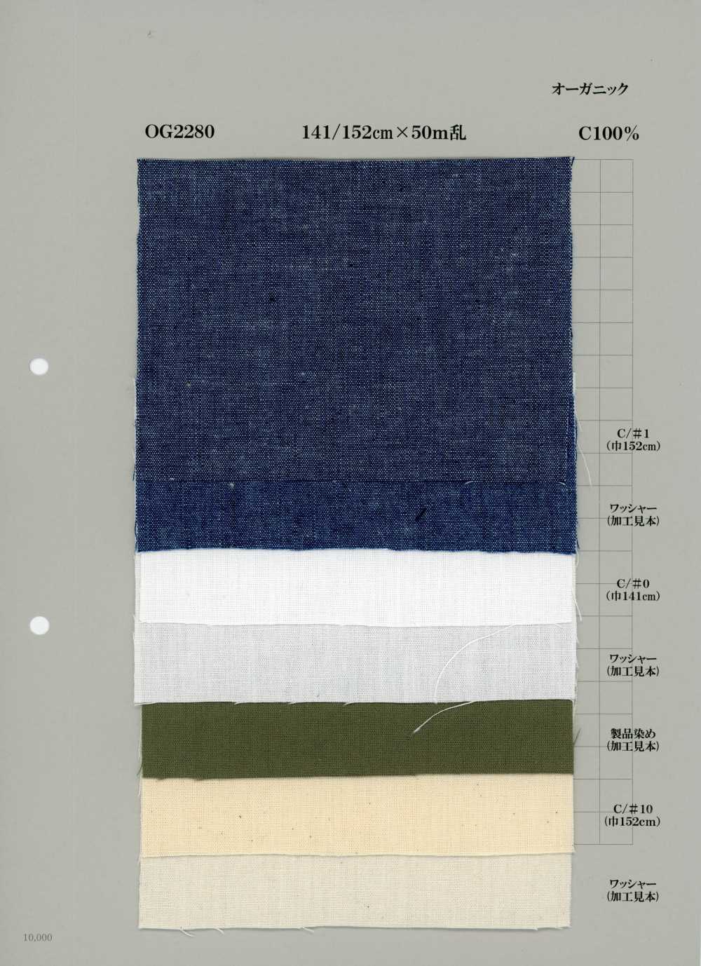 OG2280 Denim De Algodón Orgánico 5 Oz[Textil / Tela] Yoshiwa Textile