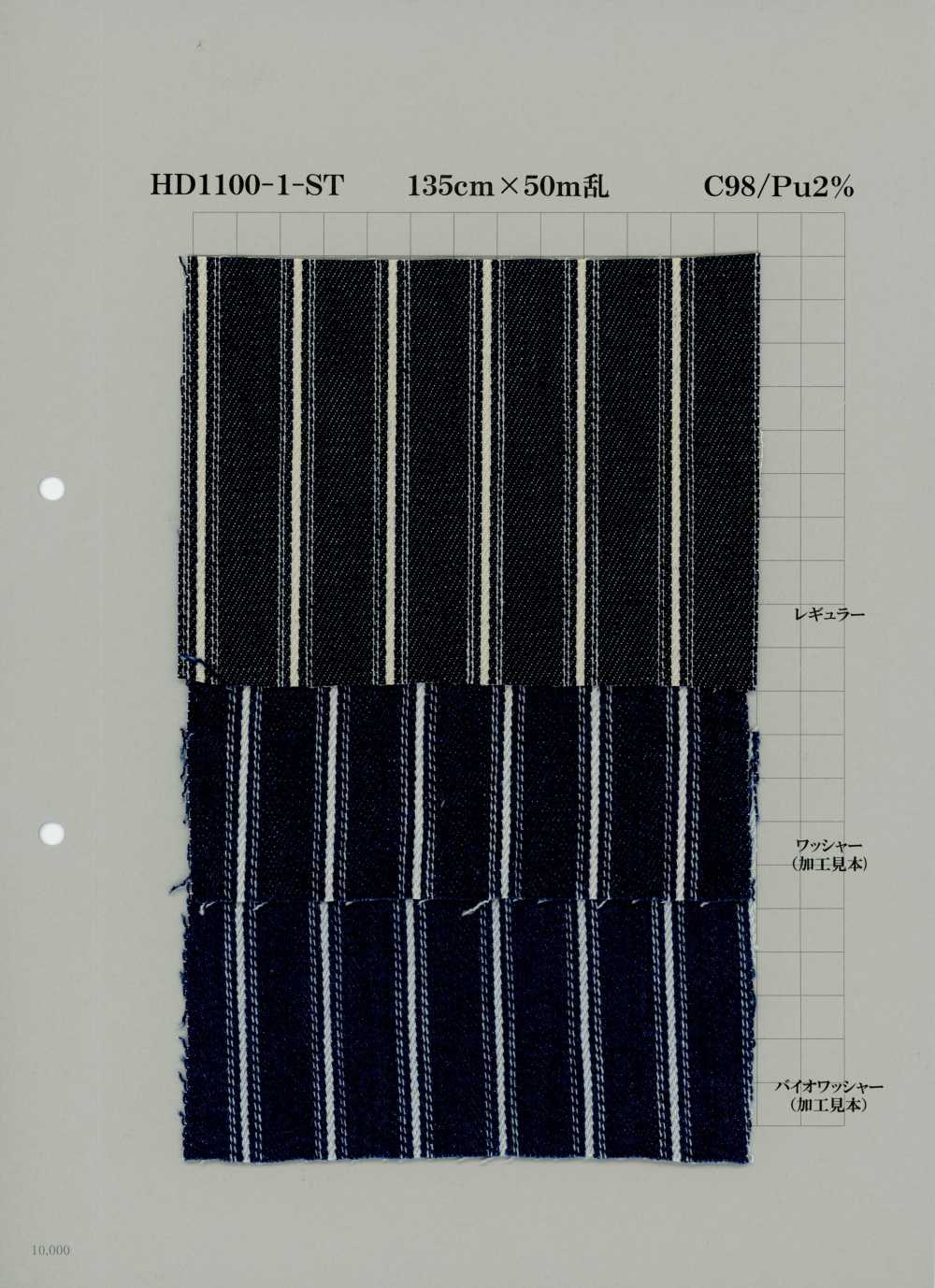 HD1100-1-ST Denim De Algodón 9 Oz[Textil / Tela] Yoshiwa Textile