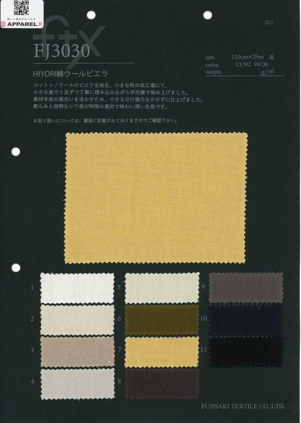 FJ3030 HIYORI Viyella de algodón y lana[Textiles / Telas] Fujisaki Textile