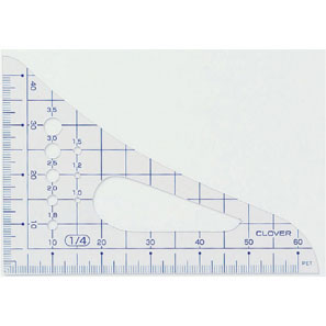 25015 Cuadrícula Triángulo Escala 1/4[Suministros De Artesanía] Trébol