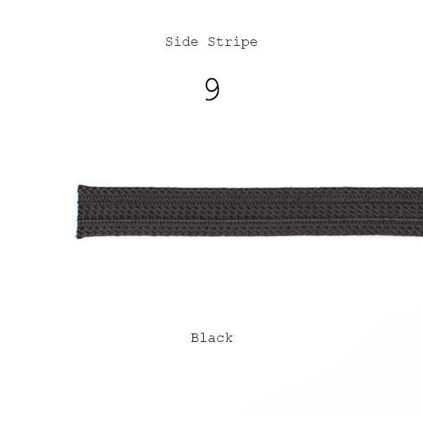 9 Cinta Raya Side Striple 100% Rayon Side Striple 18mm Ancho Negro[Cordón De Cinta De Cinta] Yamamoto(EXCY)
