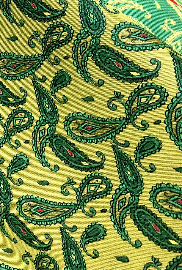 953 Yamanashi Fujiyoshida Patrón Paisley Seda Jacquard Textil [outlet] Yamamoto(EXCY)