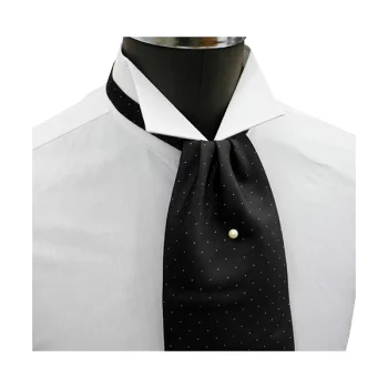 FAS-920 Corbata Ascot, Negra Con Lunares Blancos[Accesorios Formales] Yamamoto(EXCY)