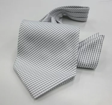 MS-403 Conjunto De Corbata Y Pañuelo Ascot Atado A Mano, Gris Claro[Accesorios Formales] Yamamoto(EXCY)