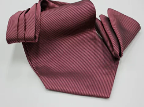 MS-5004 Conjunto De Corbata Y Pañuelo Ascot Atado A Mano, Rojo Vino[Accesorios Formales] Yamamoto(EXCY)