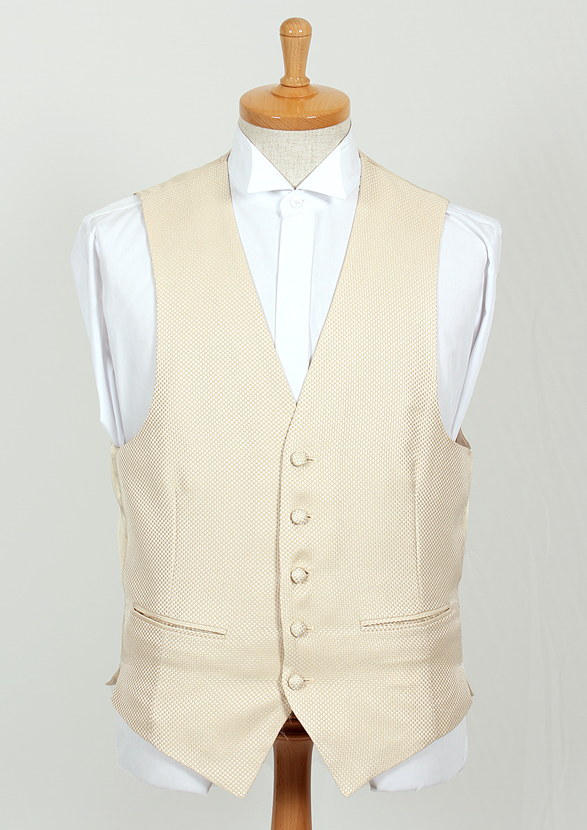 V-26 Chaleco Formal Made In Japan Micro Check Crema[Accesorios Formales] Yamamoto(EXCY)