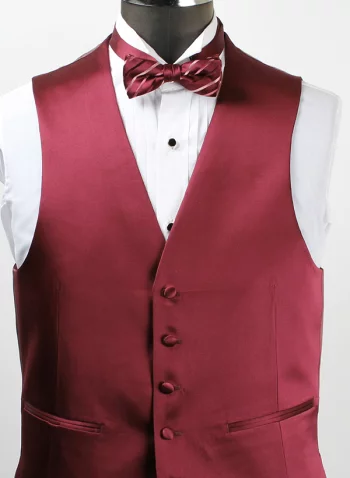 VANNERS-V-002 VANNERS Chaleco Formal Vino Sólido[Accesorios Formales] Yamamoto(EXCY)