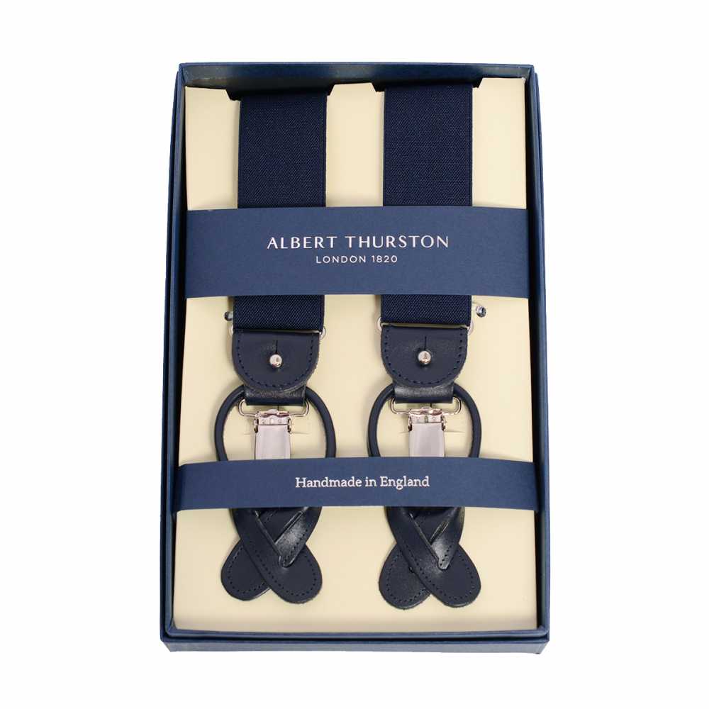 AT-NAVY-XL Tirantes Albert Thurston Azul Marino Sin Patrón 35MM Talla XL[Accesorios Formales] ALBERT THURSTON