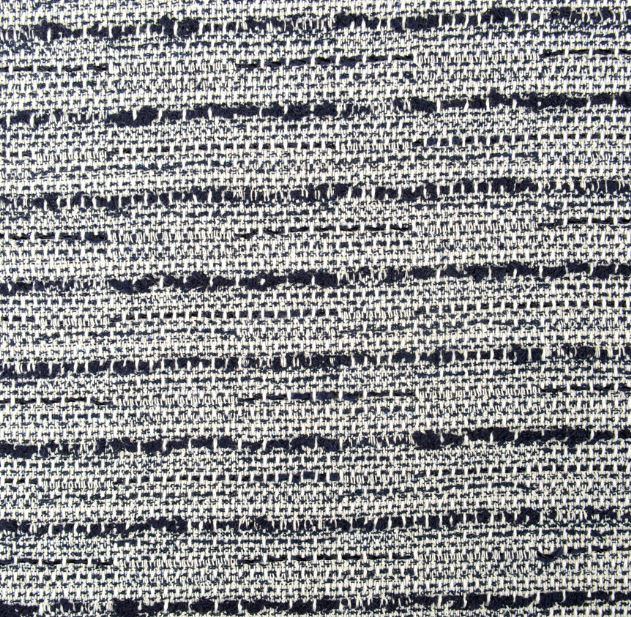 Z30040 LINTON Textil Tweed Made In England Azul Marino X Blanco X Azul Lame Thread LINTON