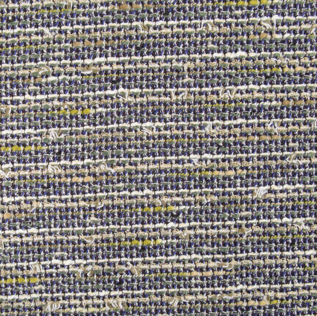 Z6351 LINTON Textile Tweed Made In England Púrpura Azul X Verde X Blanco LINTON