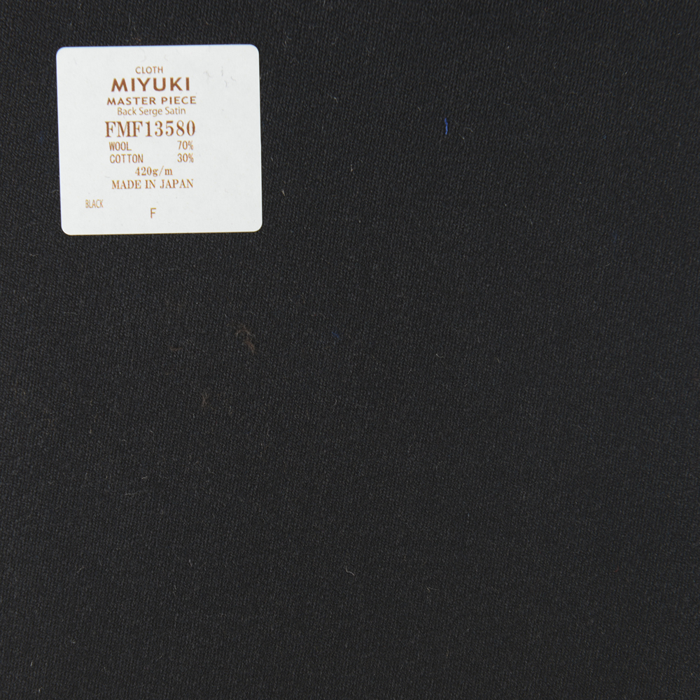 FMF13580 Masterpiece Espalda Serge Satén Lana Lana Algodón Negro[Textil] Miyuki Keori (Miyuki)