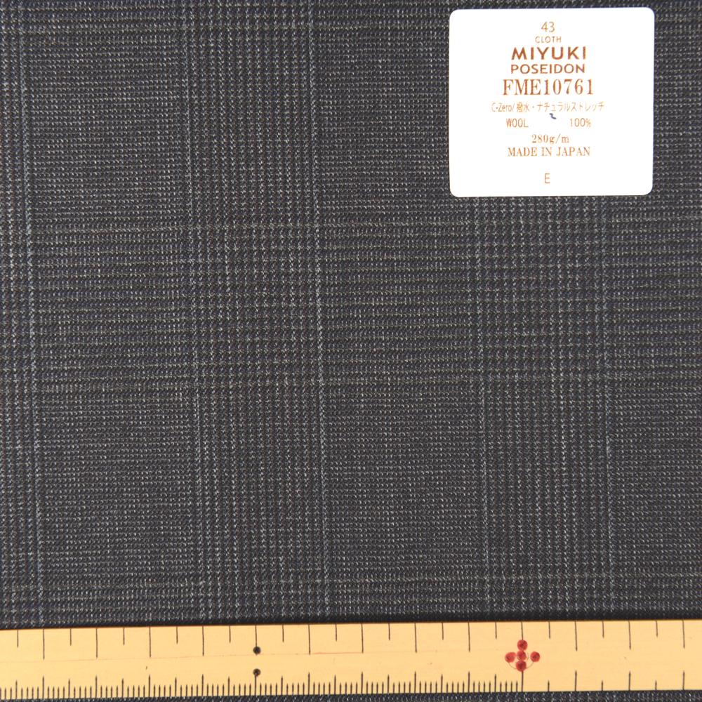 FME10761 Poseidon Water Repellent Technology Sea Zero Natural Stretch Glen Check Gris Carbón[Textil] Miyuki Keori (Miyuki)