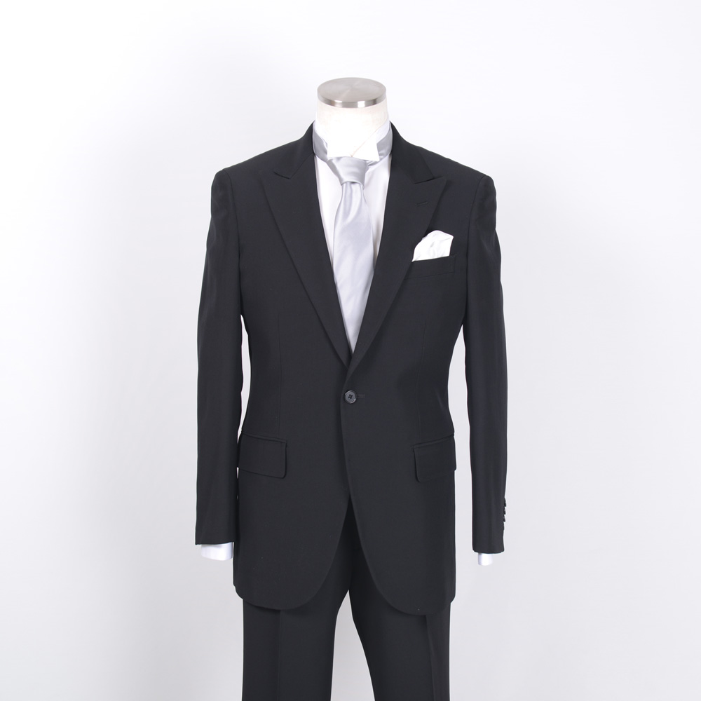 EFW-BKS Italia CHRRUTI Textil Usado Vestido Formal Traje Negro[Productos De Ropa] Yamamoto(EXCY)