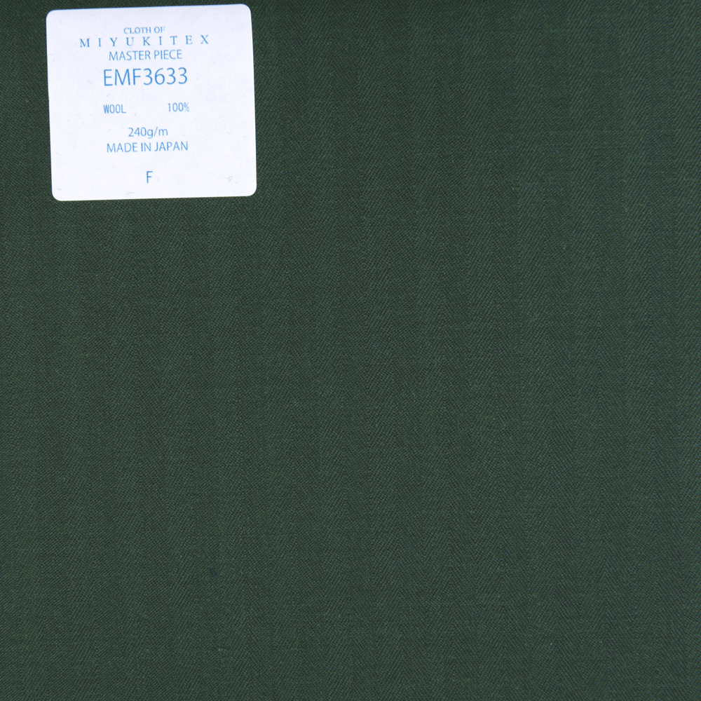 EMF3633 Masterpiece Collection Solaro Series Herringbone Green[Textil] Fábricas De Lana Miyuki