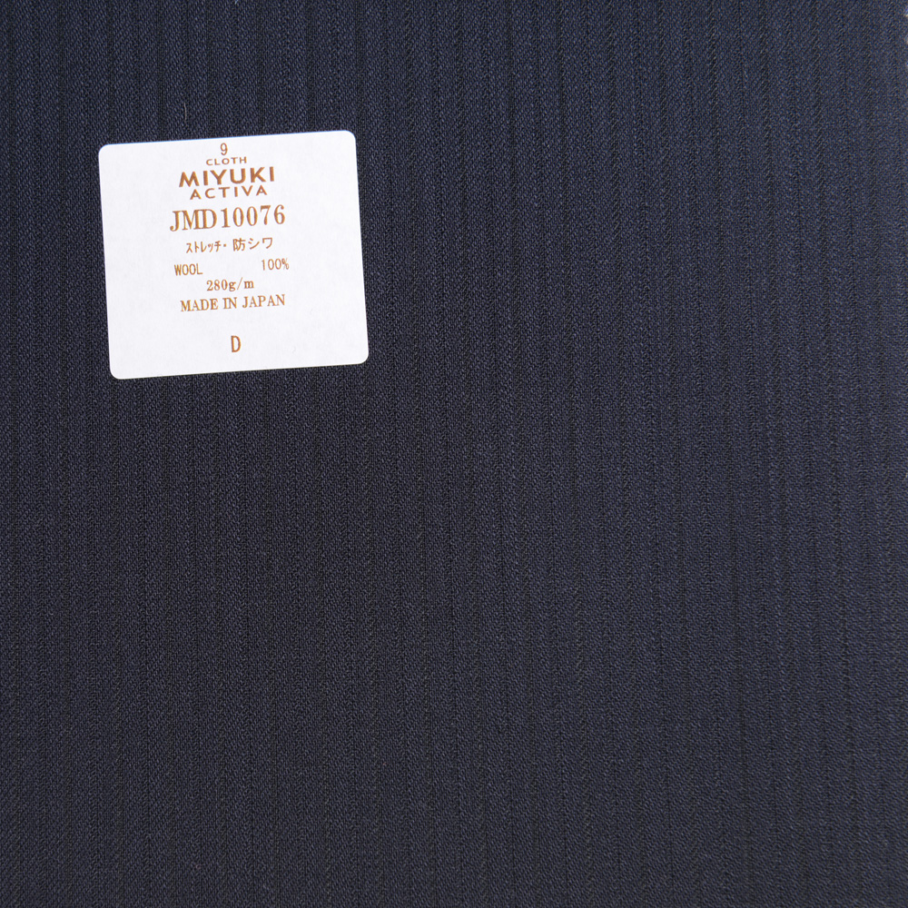 JMD10076 Activa Collection Tejido Elástico Natural Resistente A Las Arrugas Shadow Stripe Azul Marino[Textil] Miyuki Keori (Miyuki)