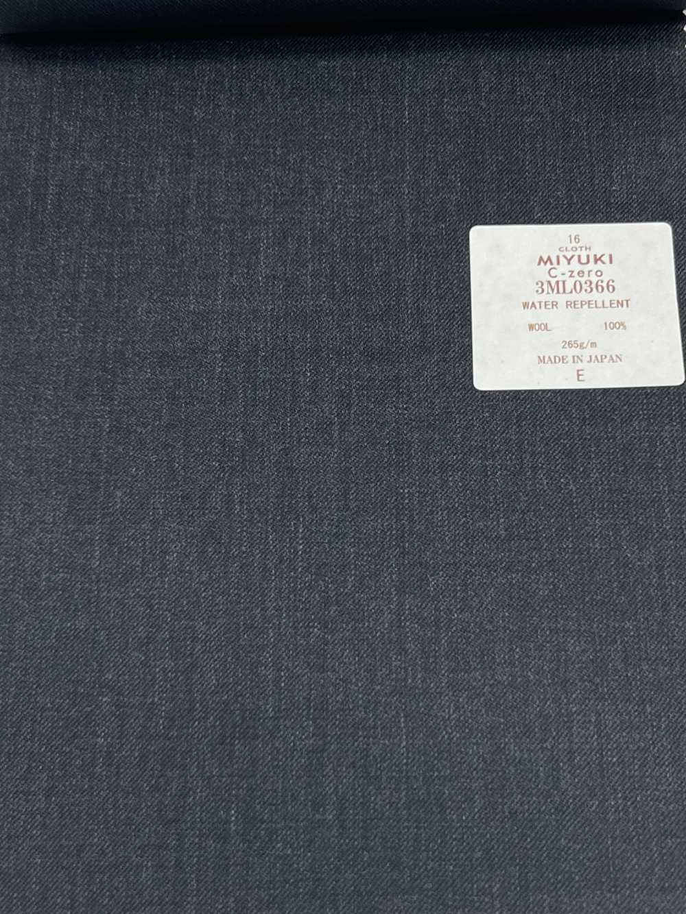 3ML0366 Comfort Sea Zero WATER REPELLENT Twill Plain Charcoal Sky Grey[Textil] Miyuki Keori (Miyuki)