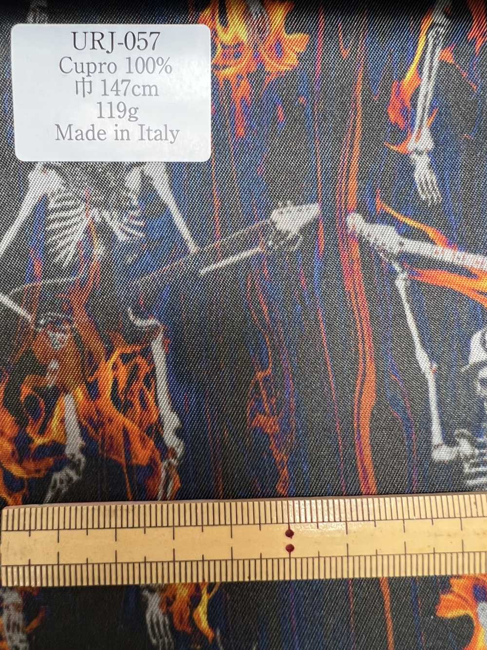 URJ-057 Hecho En Italia 100% Cupra Forro Con Estampado Skull Rock Pattern[Recubrimiento] TCS