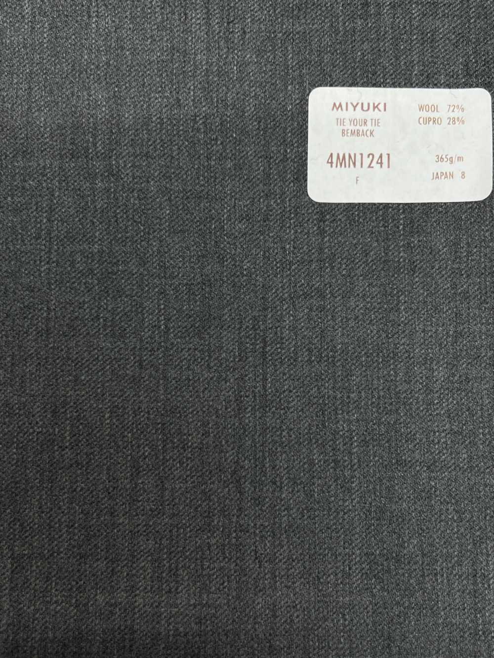 4MN1241 LINEA CREATIVA ATA TU CORBATA BEMBACK Gris Medio[Textil] Fábricas De Lana Miyuki
