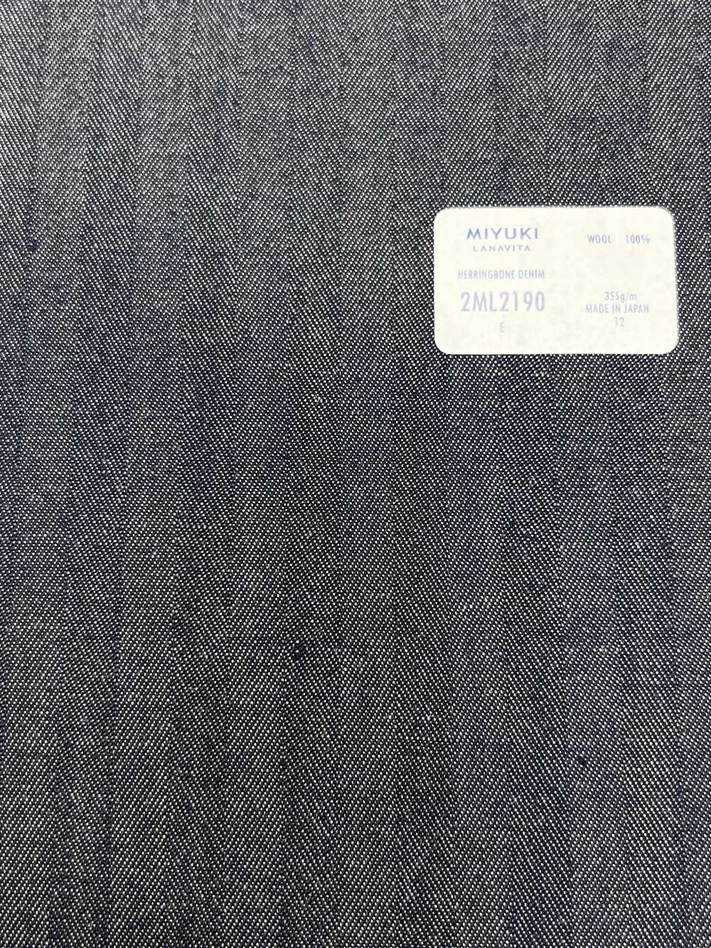 2ML2190 HERRINGBONE DENIM Patrón Tejido Azul Marino[Textil] Miyuki Keori (Miyuki)