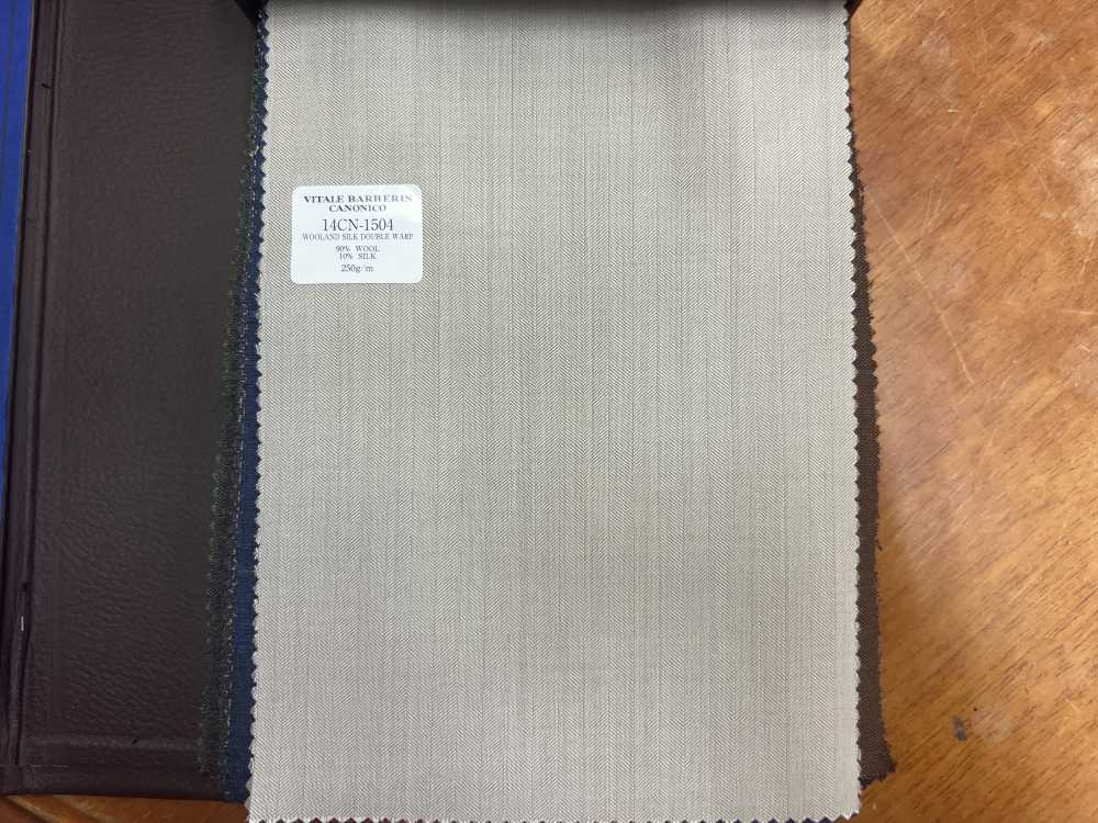 14CN-1504 DOBLE URDICIÓN CANONICO LANA Y SEDA Espiga Beige[Textil] CANÓNICO