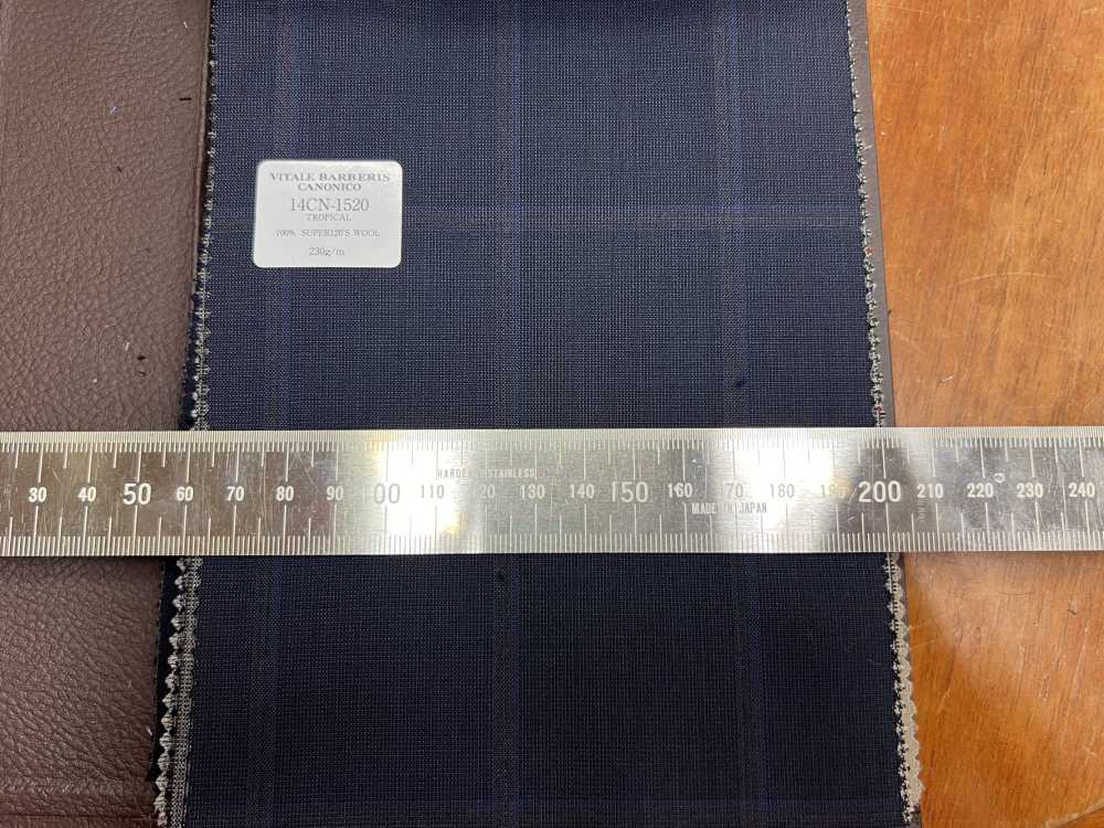 14CN-1520 CANONICO Super 120' Panel De Ventana Azul Marino Tropical De Un Solo Hilo[Textil] CANÓNICO