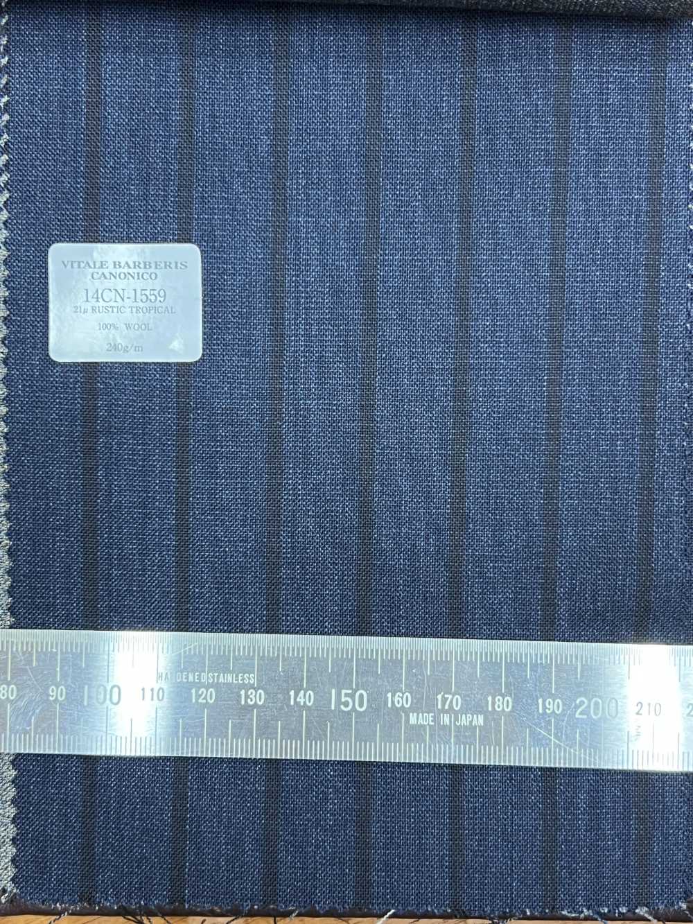 14CN1559 CANONICO 21μ RÚSTICO TROPICAL Raya Azul Oscuro[Textil] CANÓNICO