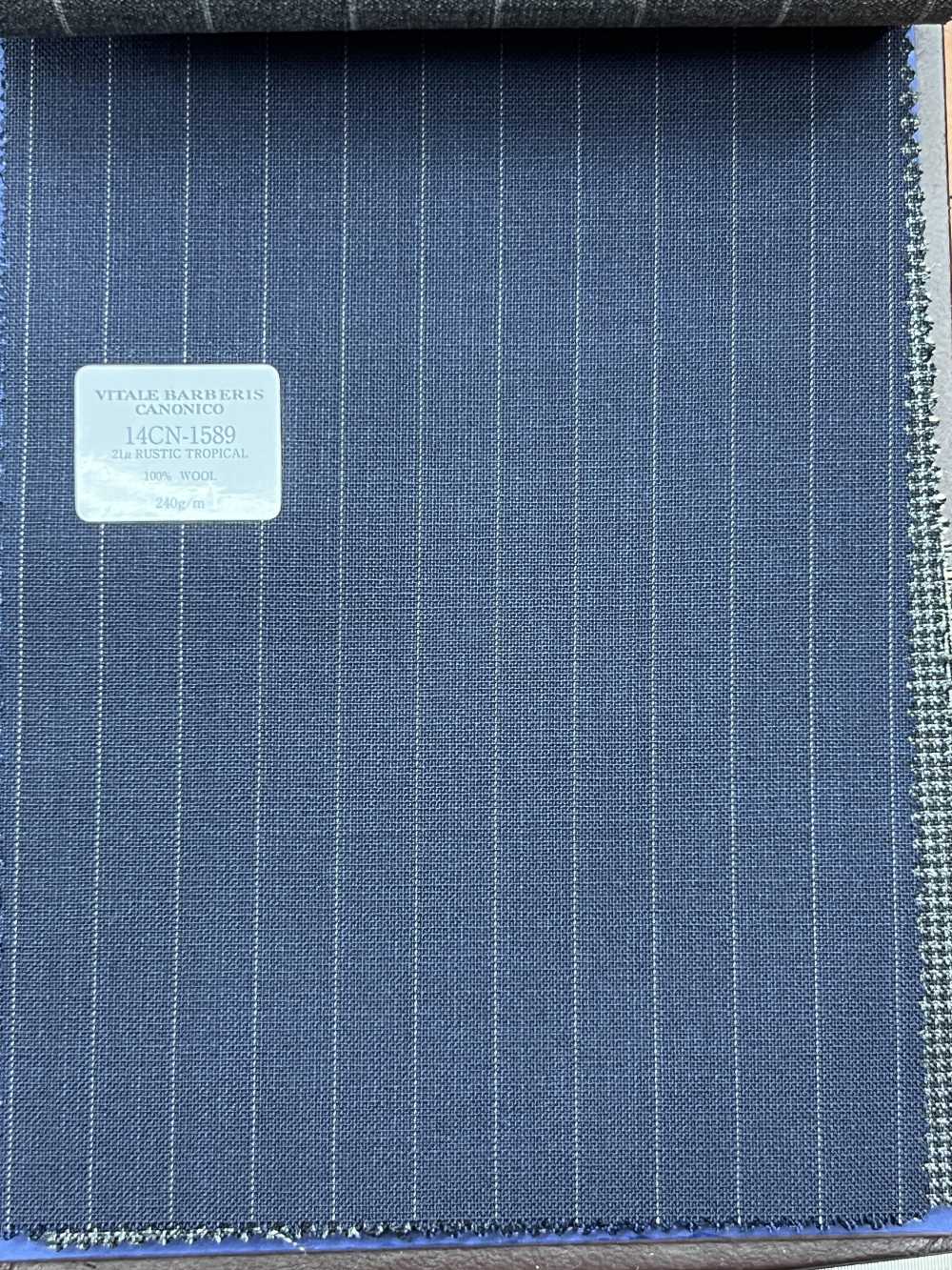 14CN1589 CANONICO 21μ RÚSTICO TROPICAL Raya Azul Marino Oscuro[Textil] CANÓNICO