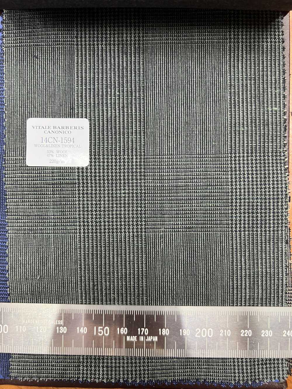 14CN1594 CANONICO Lana Y Lino De 21 Micras Glen Check Verde Oscuro[Textil] CANÓNICO