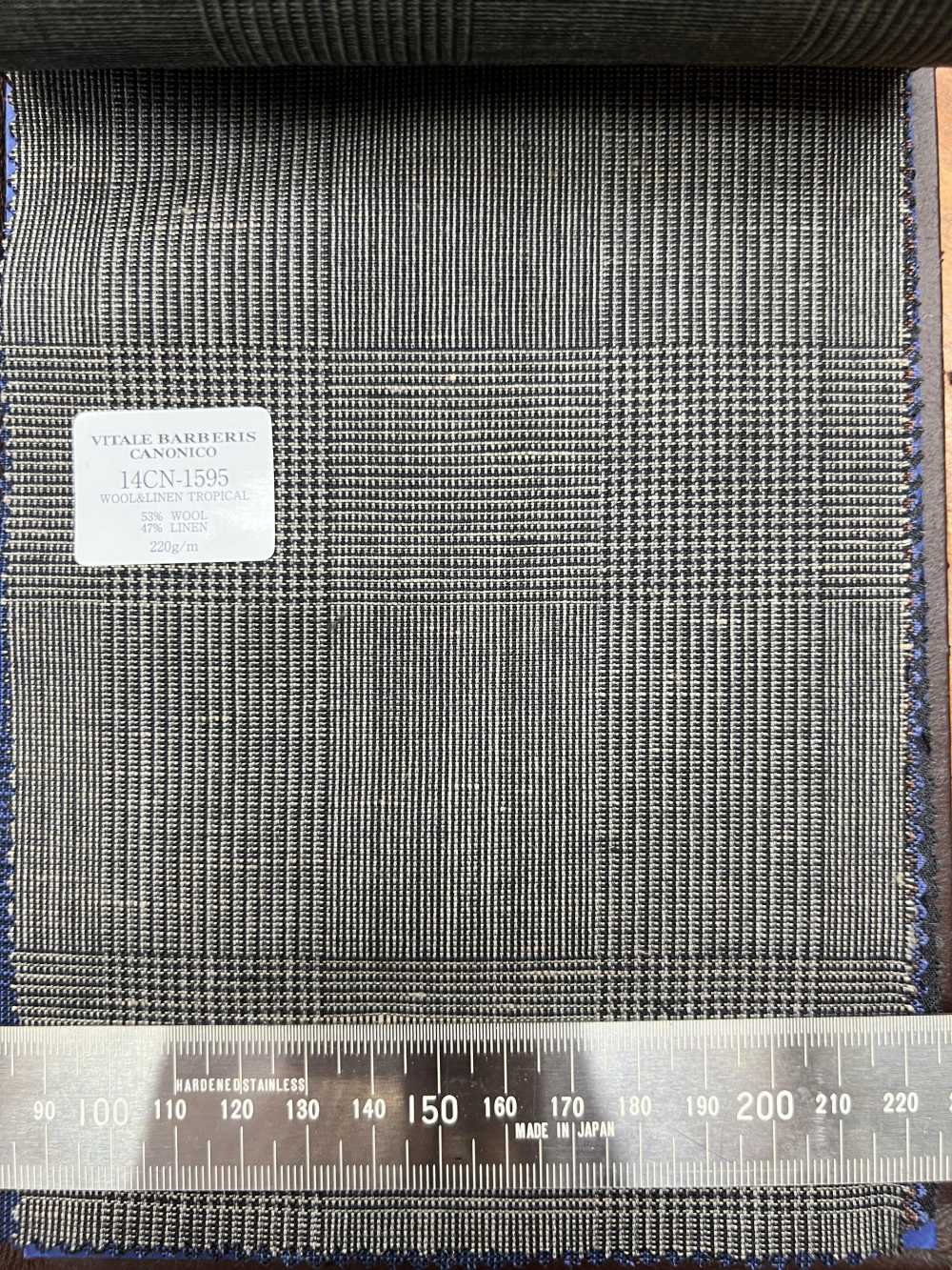 14CN1595 CANONICO Cuadro Glen Check Lana Y Lino 21 Micrones Marrón[Textil] CANÓNICO