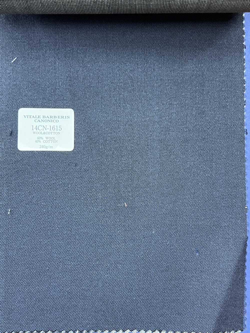 14CN1615 CANONICO LANA Y ALGODÓN PRUNNELL"" Azul Marino Sin Estampado""[Textil] CANÓNICO