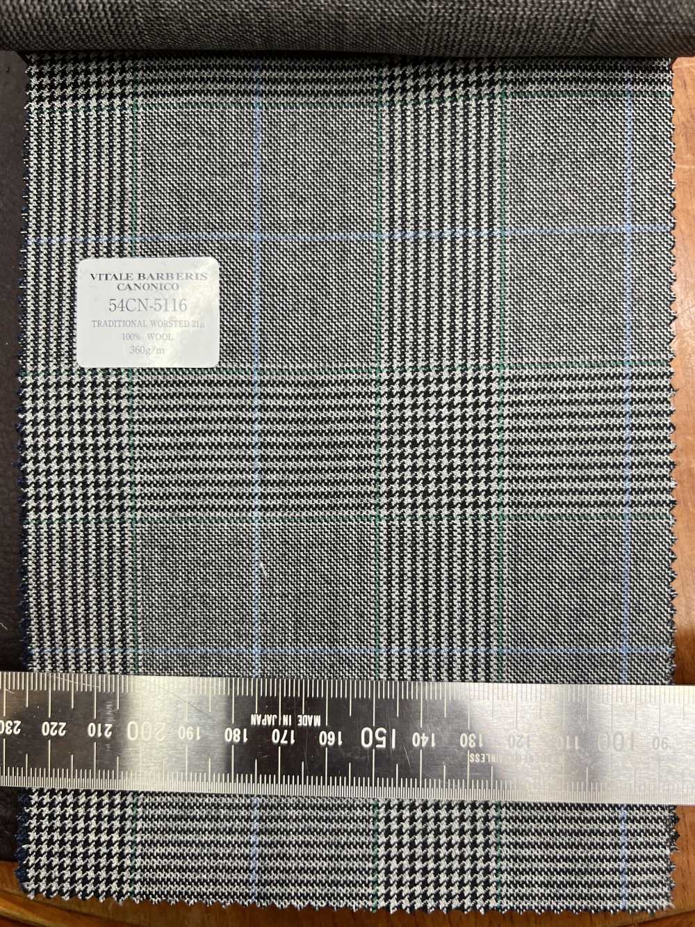 54CN5116 CANONICO TRADITIONAL WORSTED 21μ Cuadros Príncipe De Gales Gris[Textil] CANÓNICO