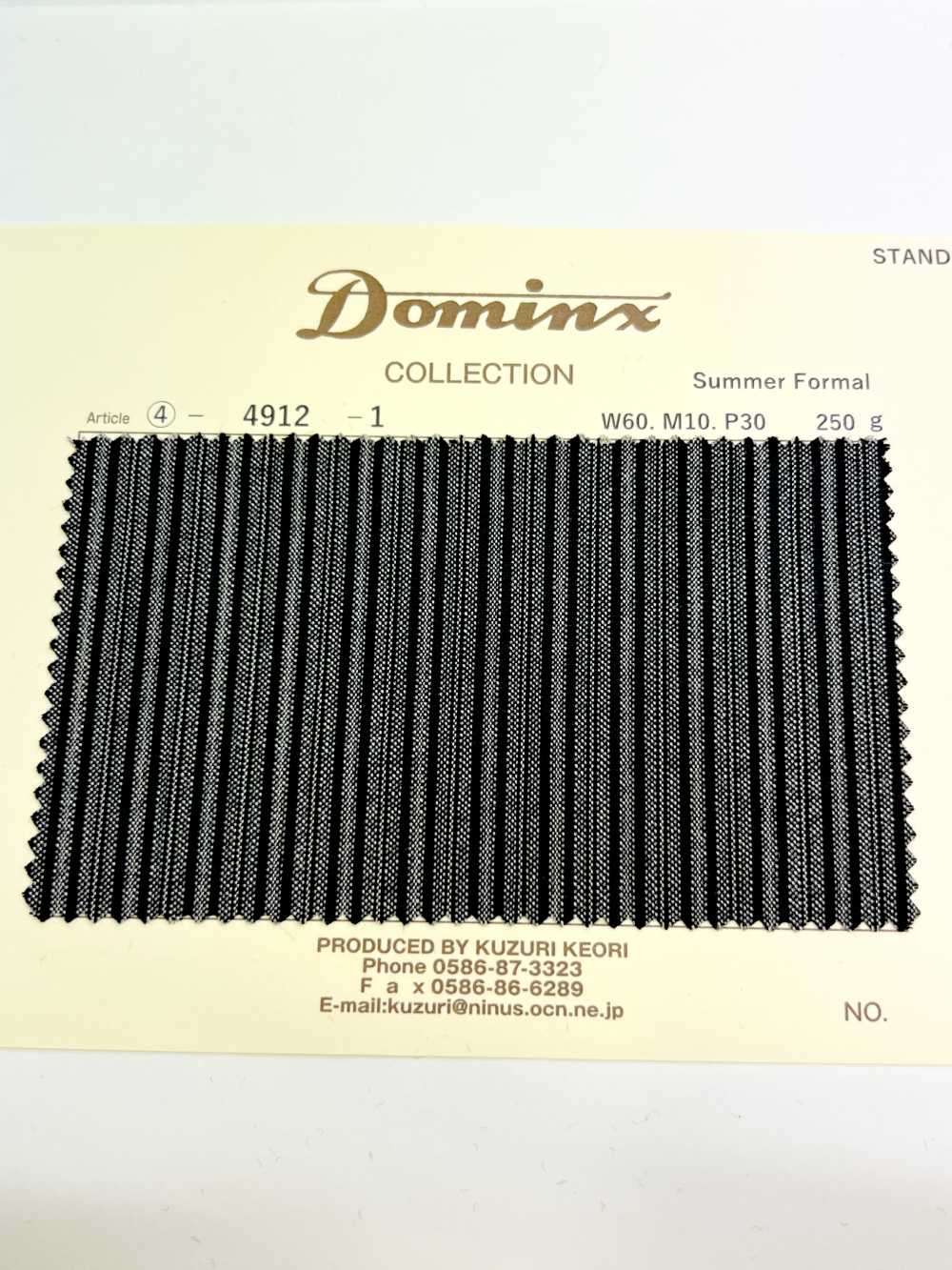 4912 Colección DOMINX Standard Formal De Verano Pana Gris Oscuro[Textil] Lana Katsuragi (DOMINX)